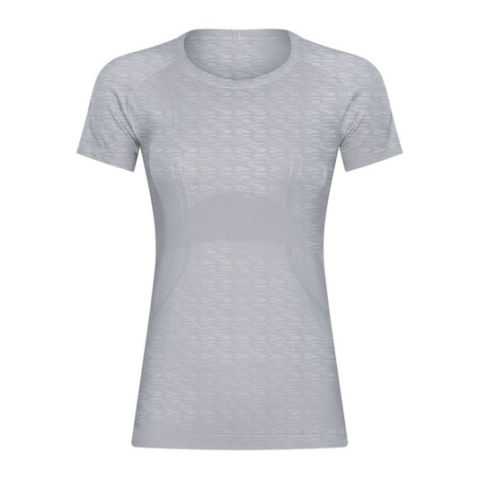 Camisas de entrenamiento para mujer Dry-Fit Camisetas de manga corta Cuello redondo Stretch Yoga Tops Camisas atléticas 
