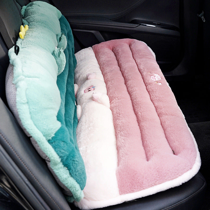 Cartoon Style Dogs Pigs - car seat cover set