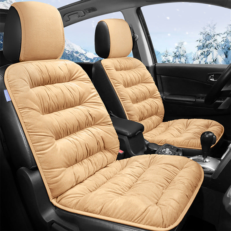 Purple plush seat cushion - car seat cushion