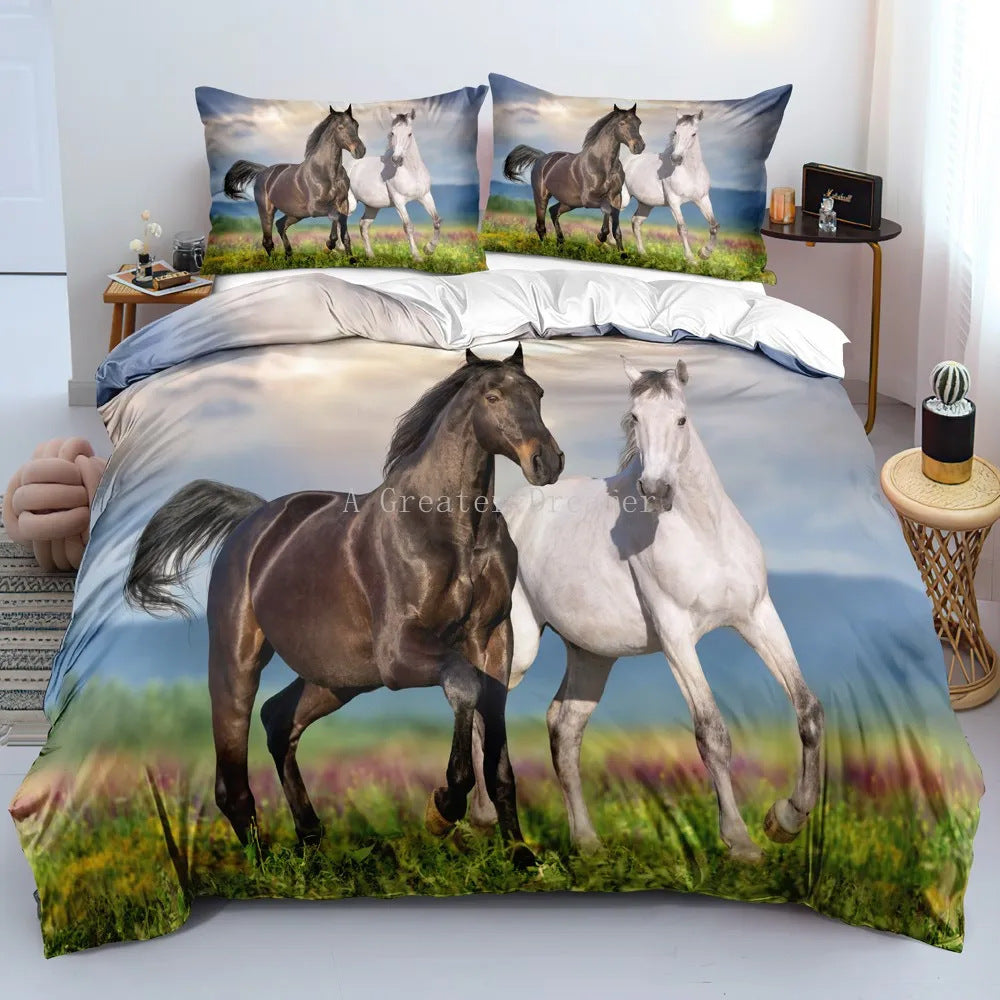 Running Horse Animal Print - bedding set