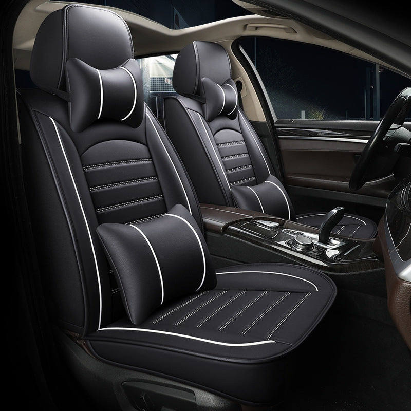 Black leather seat cover - car seat cover set