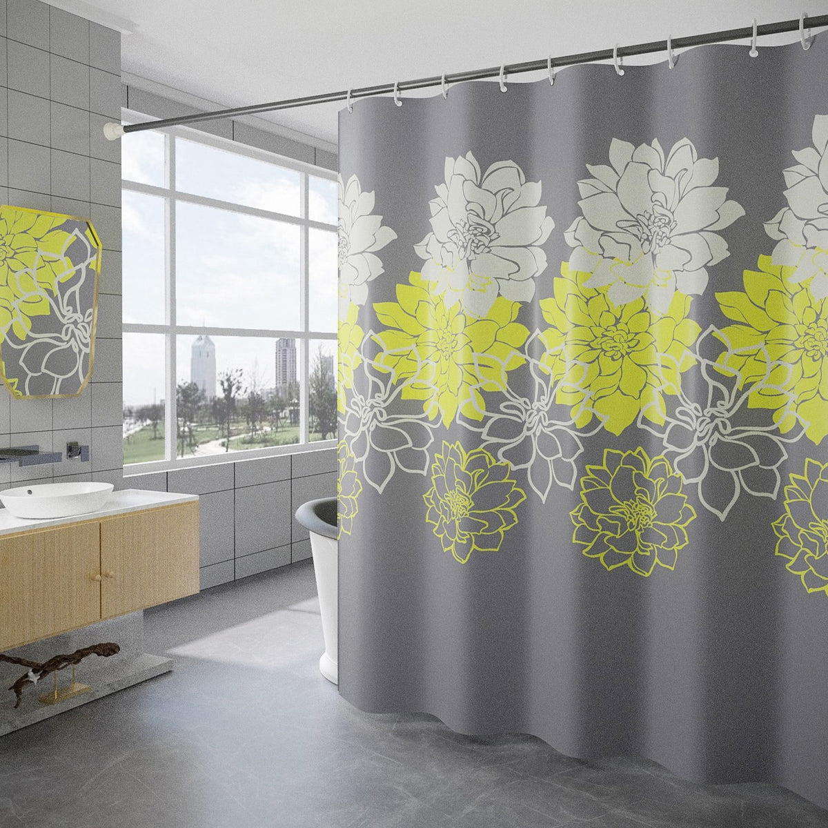 Purple Peony and Heart - shower curtain