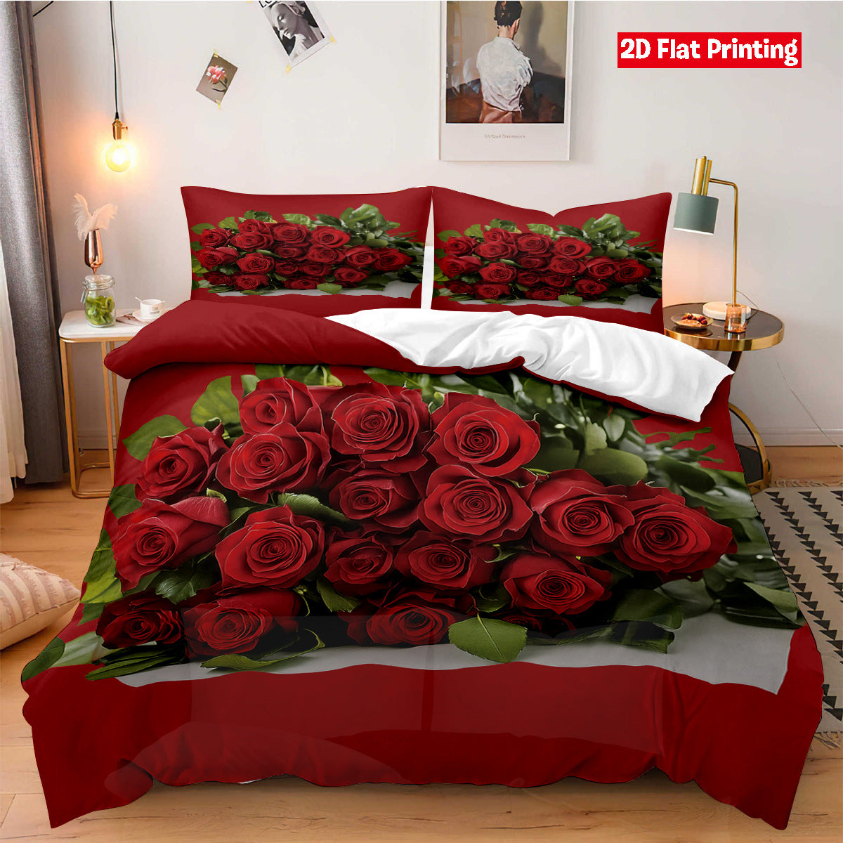 heart print bedding - bedding set