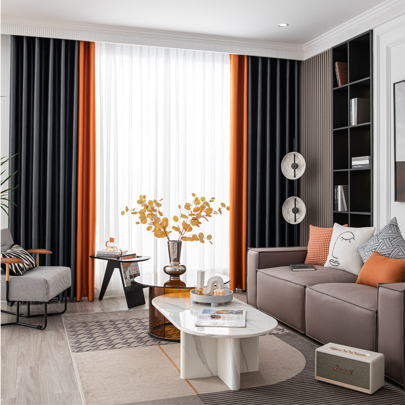 Nordic Simple Blackout Navy - window curtain