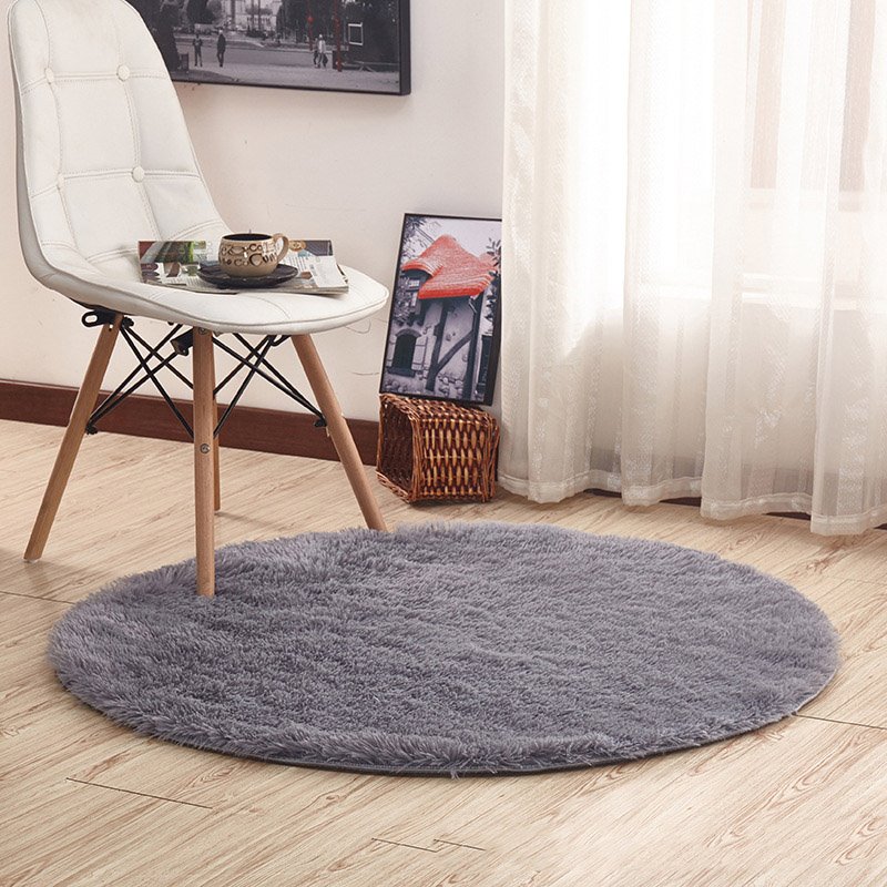 Fluffy Shaggy Large Rugs Anti-Slip Round Soft Carpet Mat Floor Living Room Bedroom Rug