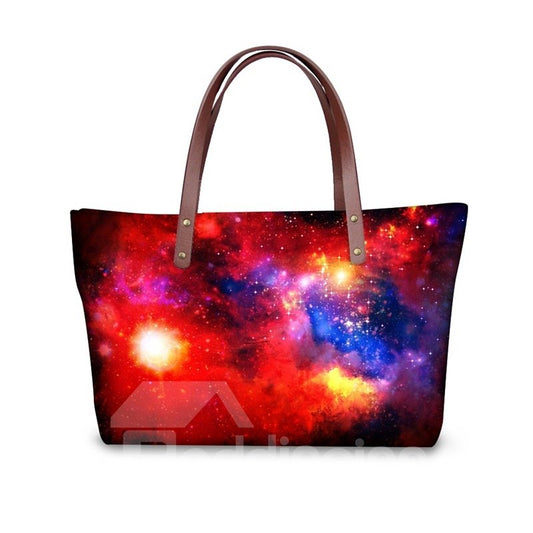 Galaxy Universal Star Shining impermeable resistente 3D impreso para mujeres niñas bolsos de hombro