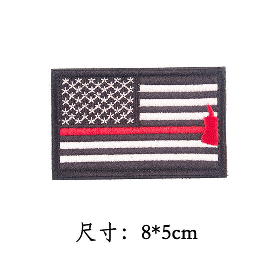 Gestickte amerikanische Flagge, Bekleidungszubehör, Klettverschluss, Rucksack, dekoratives Abzeichen, USA-Armband-Patch-Aufkleber