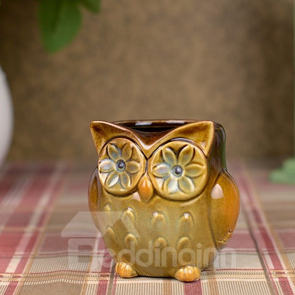 Super Cute Owl Desktop Decoration Organizer Pen Holder