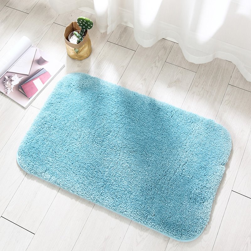 Alfombra absorbente de Color puro de estilo moderno, alfombra ultrasuave para baño y cocina, fibra fina 