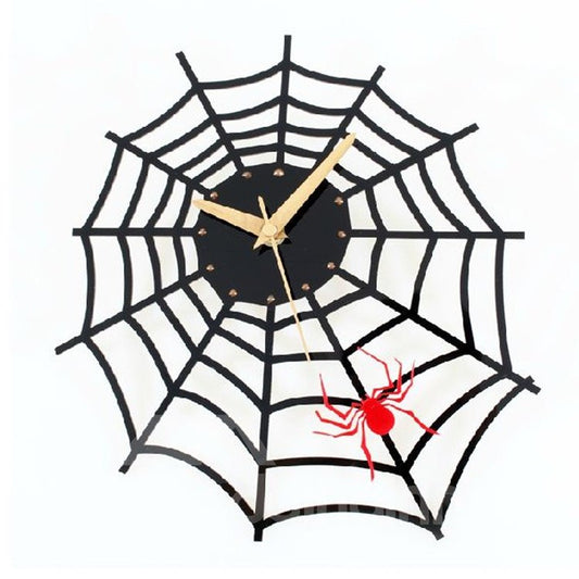 Amazing Creative Spider Web Acrylic Wall Clock