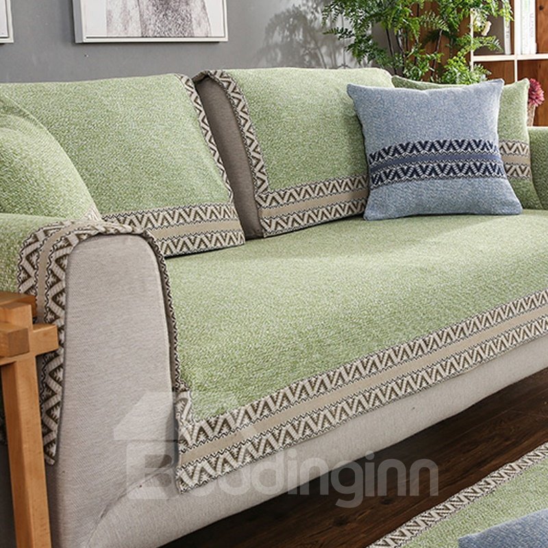 Fundas de sofá lisas antideslizantes de estilo simple para todas las estaciones