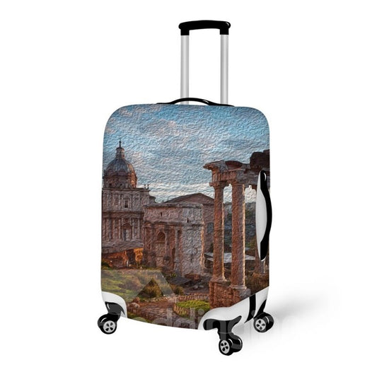 Italy Rome Architecture 3D Retro Pattern Suitcase Protector 19 20 21