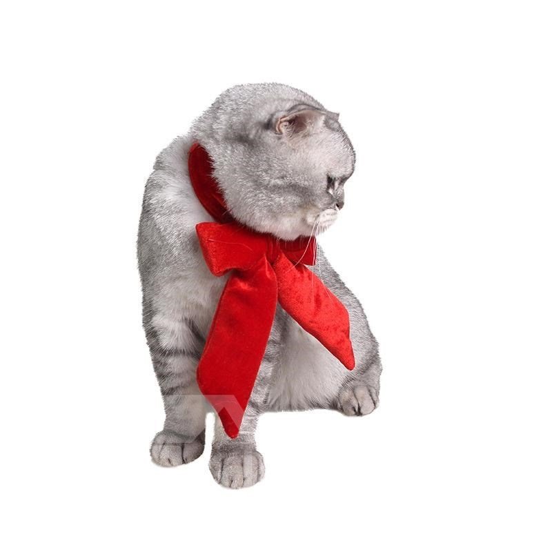 Retro Gentleman Pet Show Bow Tie Holiday Flannel Big Bow