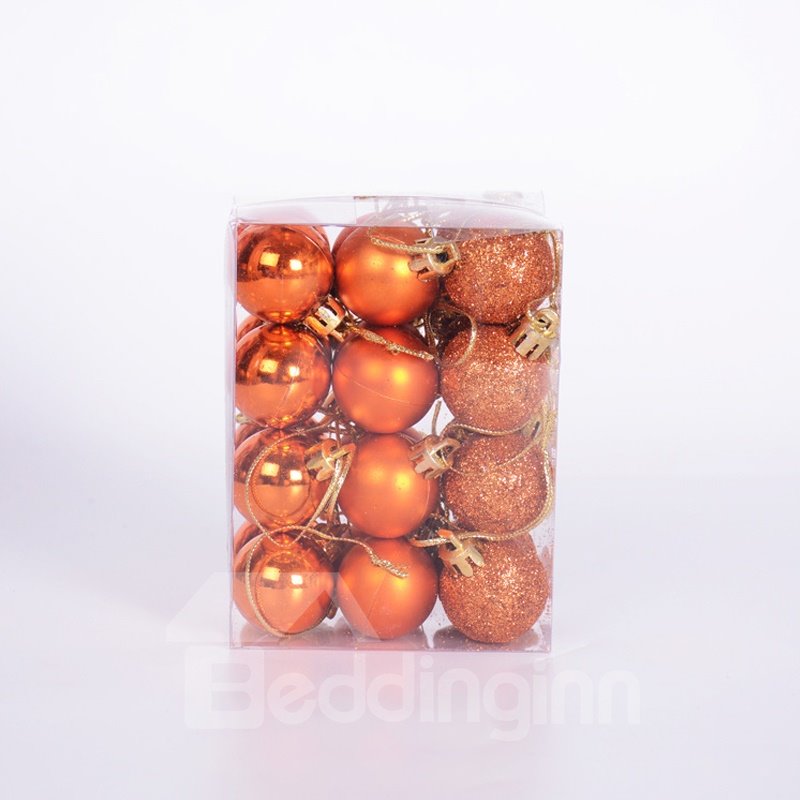 24 Pack 1.2'' Plastic Christmas Decorative Ball