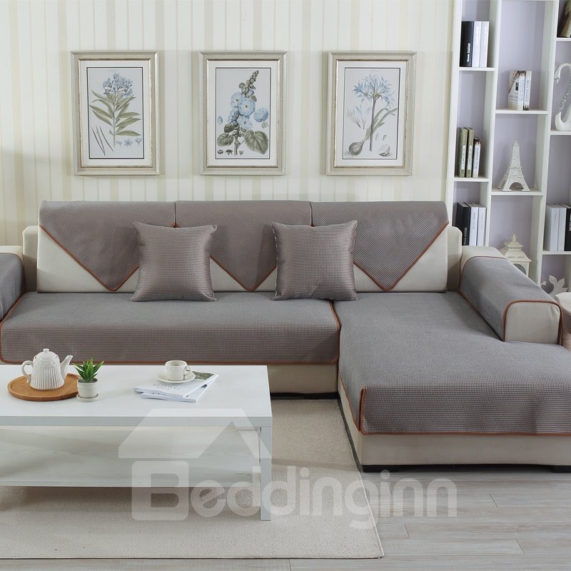 Pure Colors Polyester Soft Water Resistant Sofa Covers