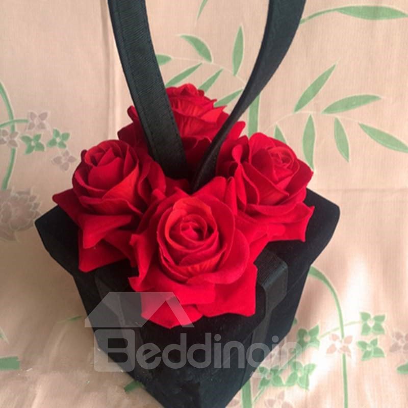 Fabuloso bolso de mano con diseño de caja de rosas de San Valentín