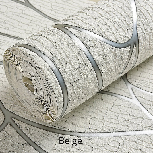 3D Wall Murals Concave Stereo Deerskin Velvet Wallpaper Plain Non-woven Marble Stripe Living Room TV Background Wallpaper 374*21inch