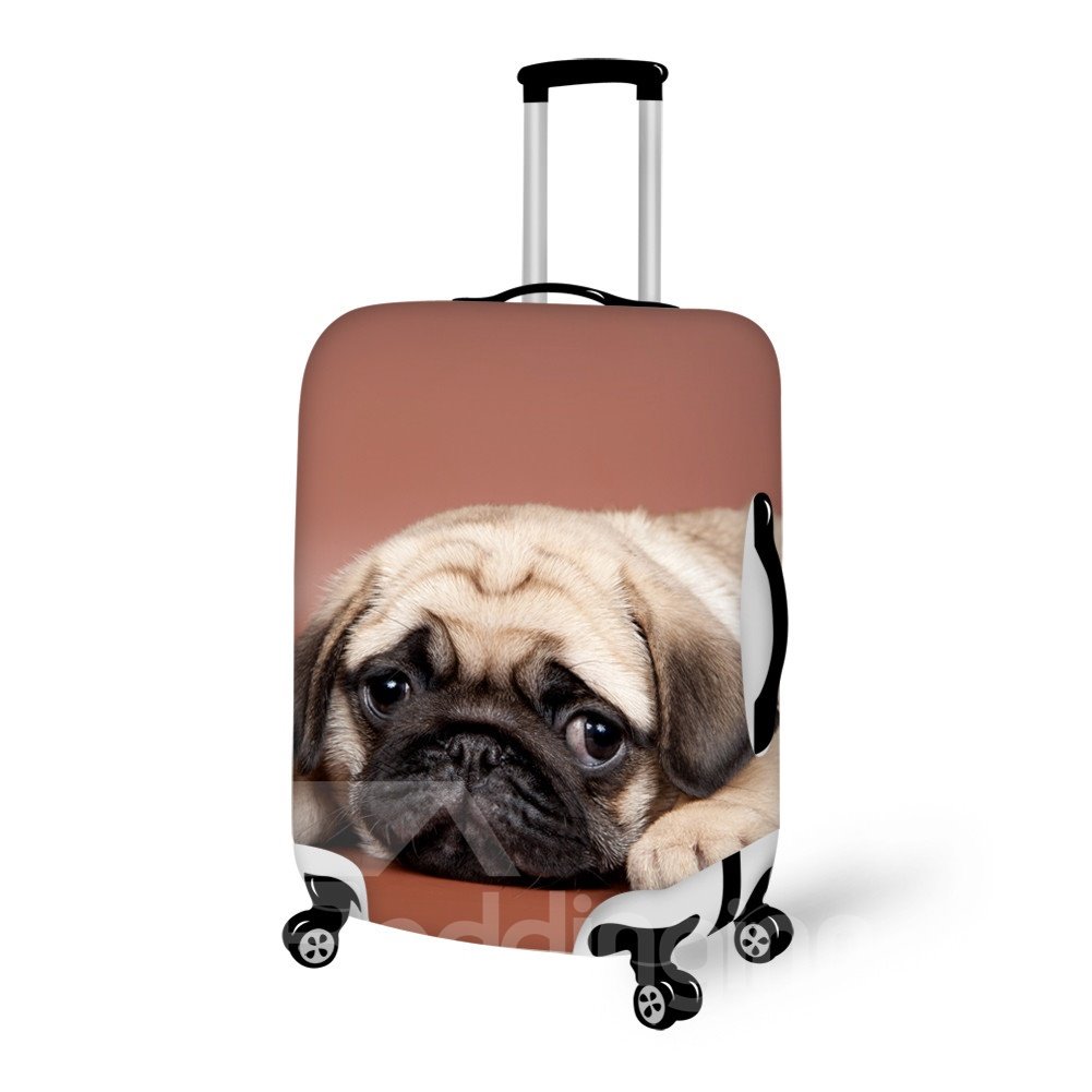 Cubierta de equipaje pintada 3D con patrón de perro de moda moderna