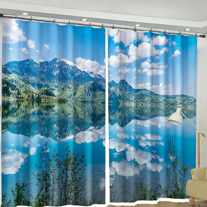 3D Scenery Window Curtains 260g/©O Shading Cloth 100% Blackout Ultraviolet-Proof Environmentally-Friendly Printing Heat Insulation No Pilling No Fading