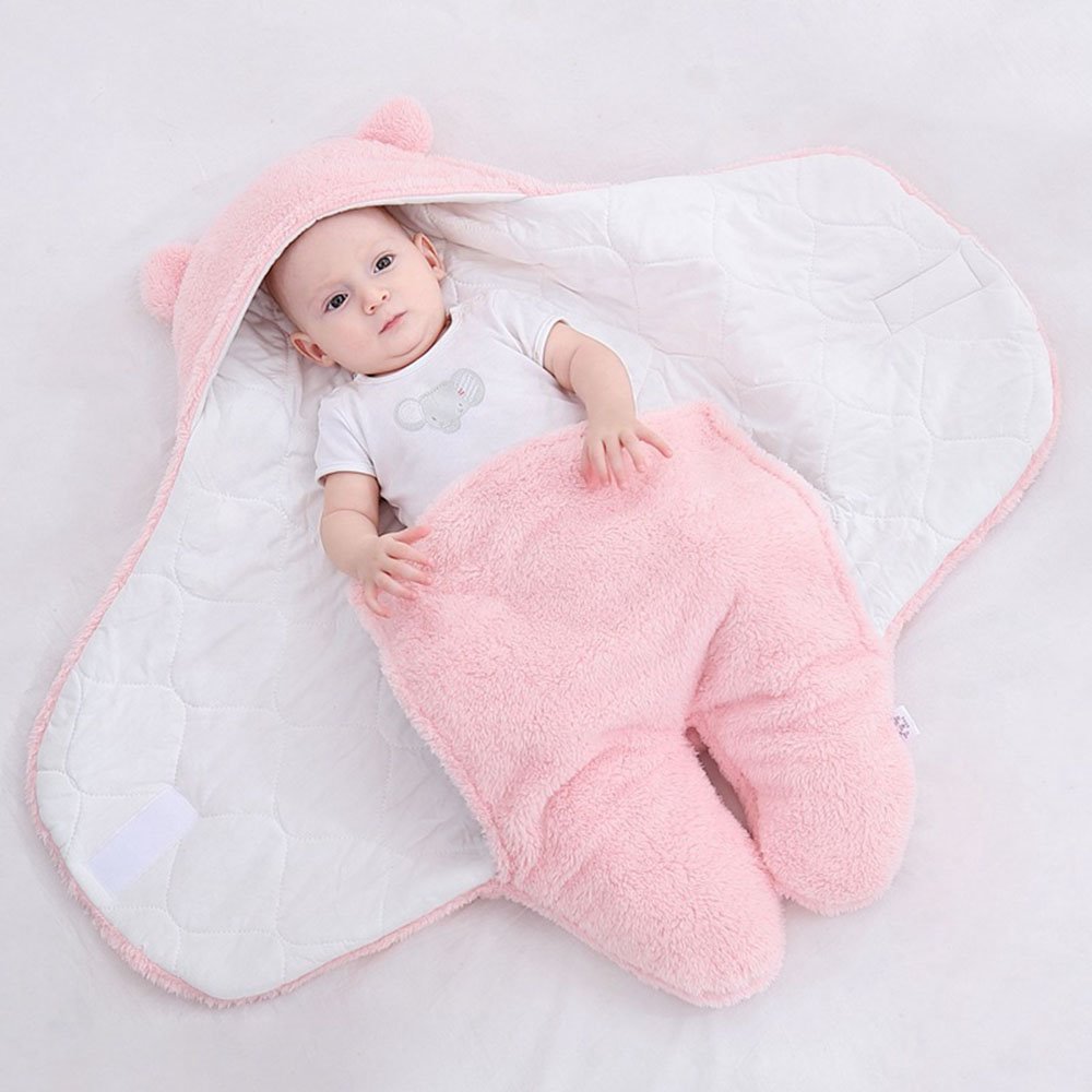 Simple Style Pure Color Acrylic Fibers Winter Baby Sleeping Bag Cotton