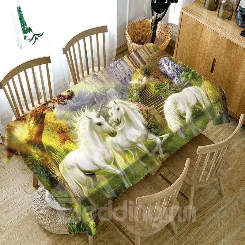 Home Use Waterproof Polyester European Style Oilproof 3D Tablecloth