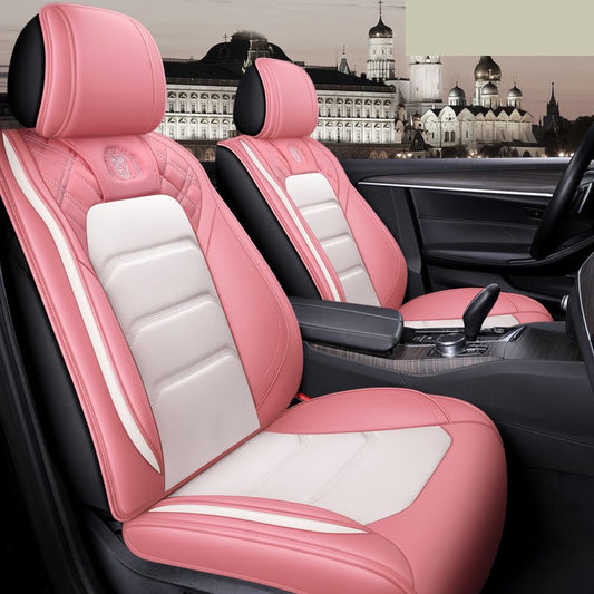 Sport Style 5-Sitzer-Sitzbezüge mit vollständiger Abdeckung, universelle Passform, hochwertiges Ledermaterial, verschleißfest und langlebig (Ford Mustang und Chevrolet Camaro sind nicht geeignet).