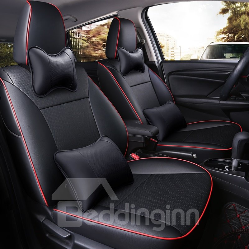 Luxury Plain Patern Simple Style PVC Leather Custom Car Seat Cover
