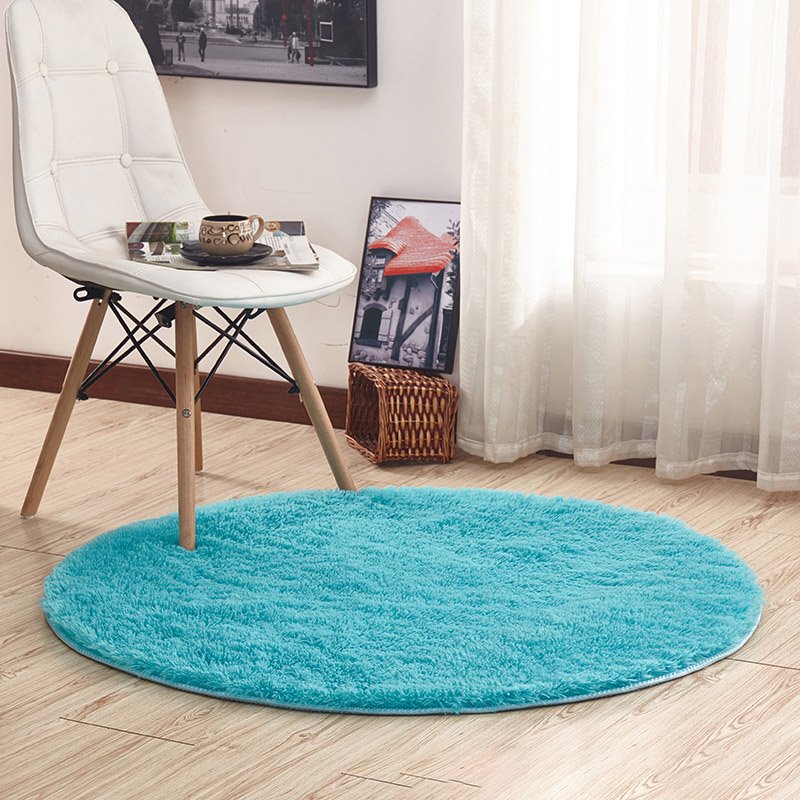 Fluffy Shaggy Large Rugs Anti-Slip Round Soft Carpet Mat Floor Living Room Bedroom Rug