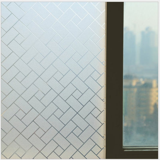 Película para ventana de privacidad, rayas diagonales, no adhesiva, estática, control de calor, pegatinas para ventana no adhesivas para puerta de vidrio, hogar, oficina 