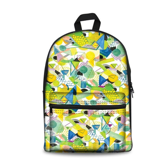 Show Personality Modern Style Yellow 3D Pattern School for Man&Woman Backpack