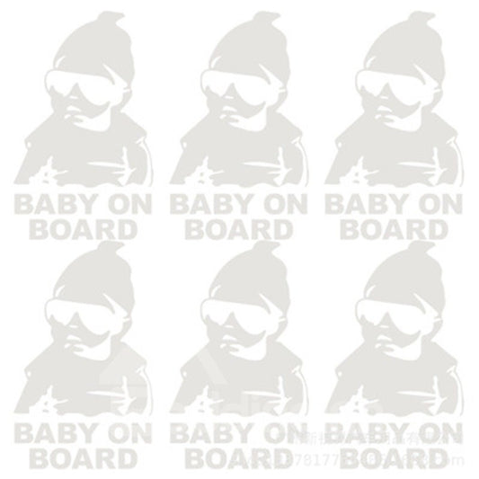 Cool Baby And Letter Pattern Waterproof Scratch Proof Car Sticker