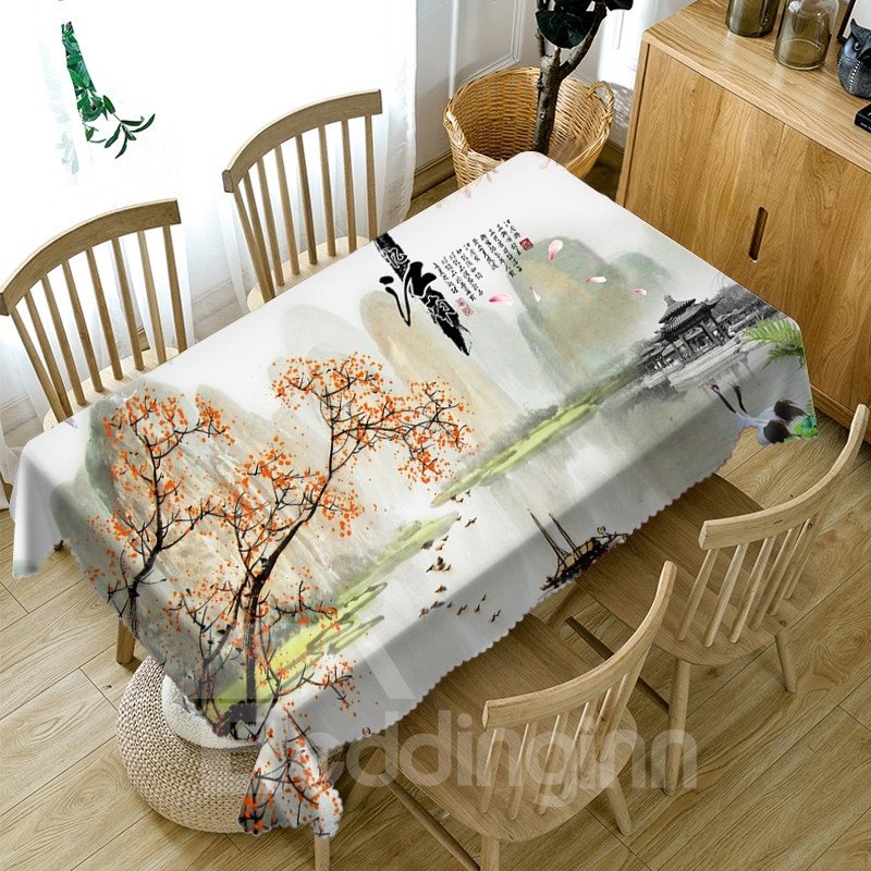 Oilproof European Style Soft Home Use 3D Tablecloth