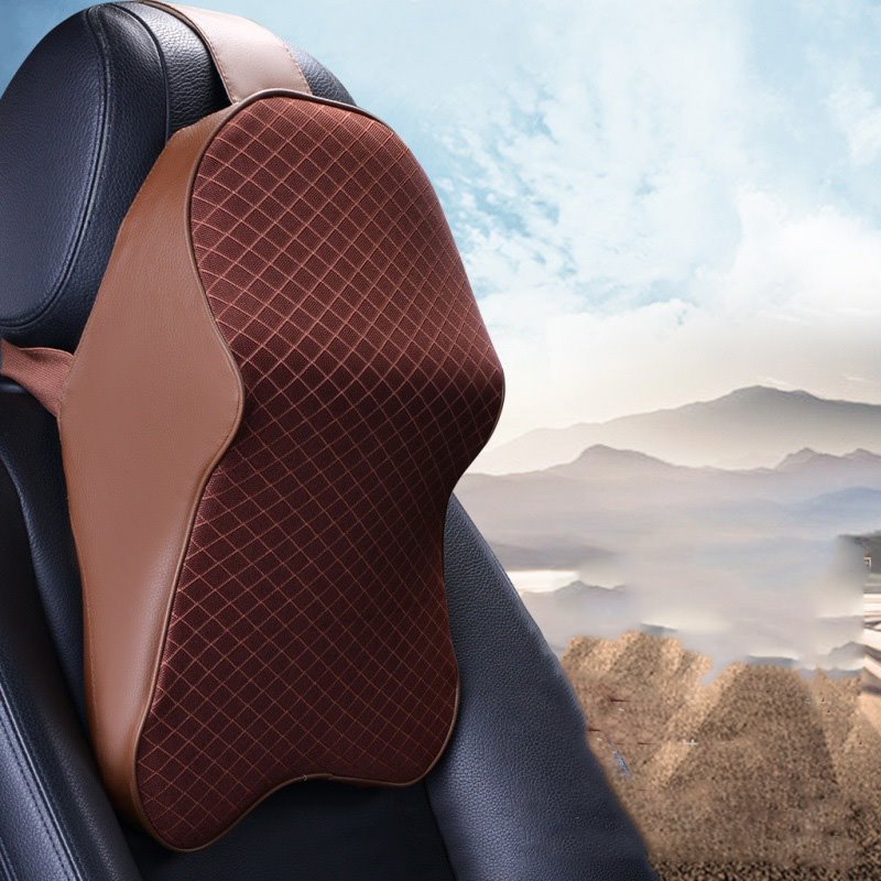 Autositz-Kopfstützen-Nackenstützenkissen – Ergonomisches Auto-Nackenkissen, langlebig, 100 % reiner Memory-Schaum, Autositz-Nackenstütze – bequeme Autositz-Rückenkissen zur Linderung von Nacken-/Rückenschmerzen