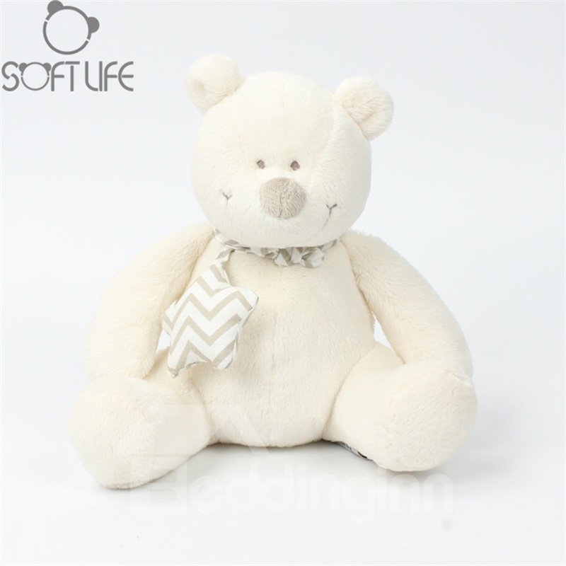Sueño suave precioso del bebé de la felpa del oso blanco/juguete reconfortante de la almohada