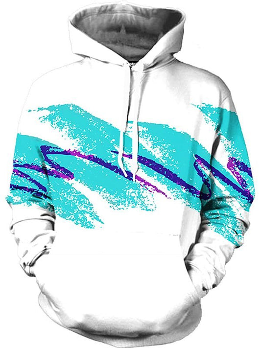 Sudadera con capucha pintada en 3D con diseño novedoso de manga larga moderna