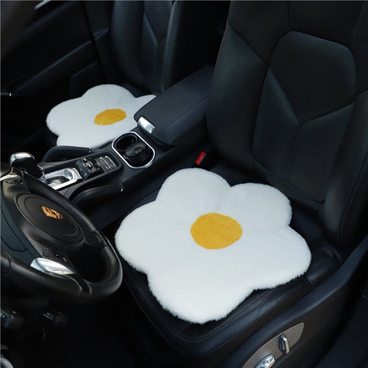 2 uds. De cojín para asiento de coche, bonito diseño de huevo, protección para asiento delantero de coche, accesorios interiores adecuados para la mayoría de los coches y sillas de oficina