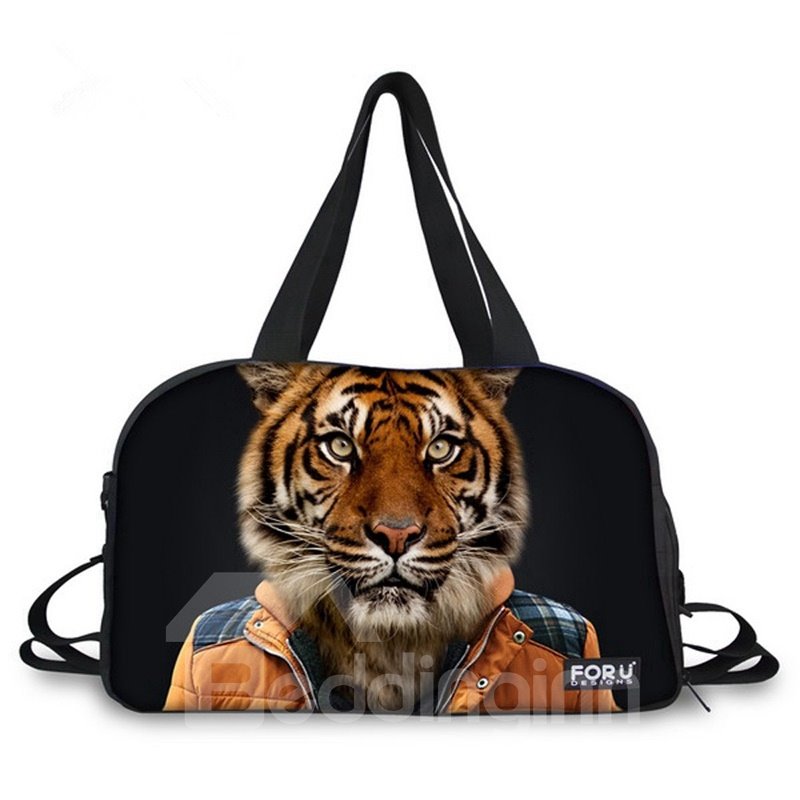 Cool Tiger Sir Pattern 3D Painted Travel Bag