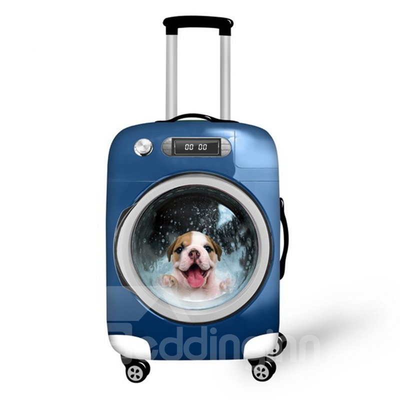 Unique Wash Machine with Cute Animals Pattern 3D Painted Luggage Cover