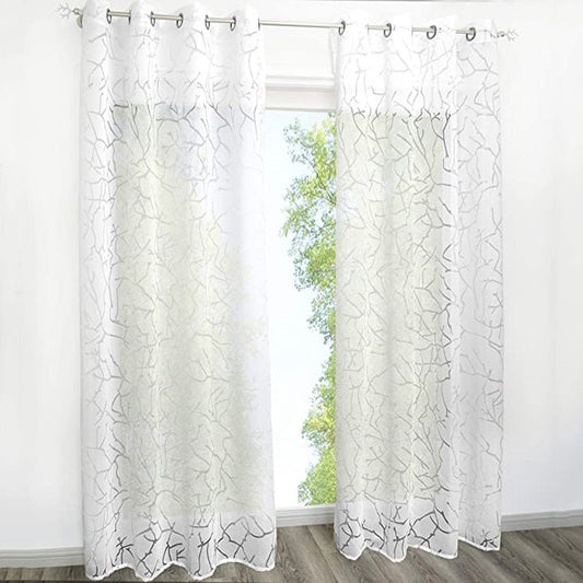 Simple White Translucidus Custom Living Room Sheer Curtains Breathable Voile Drapes No Pilling No Fading No off-lining