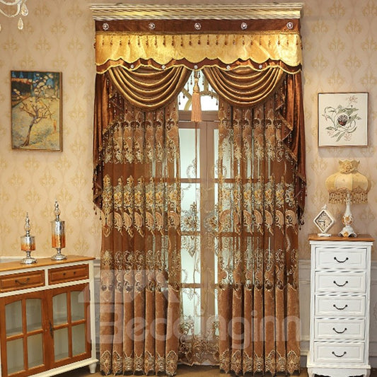 Bedinginn Jacquard-Volant-Dekoration, moderner Vorhang 