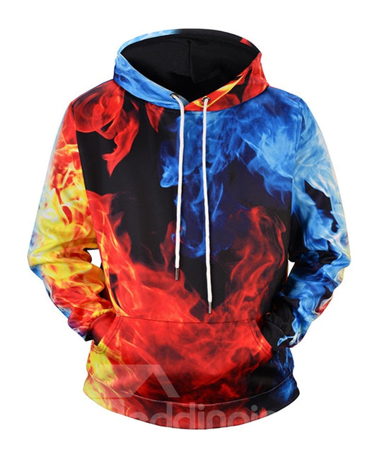 Cool Design Loose Model Kangaroo Pocket 3D Painted Hoodie