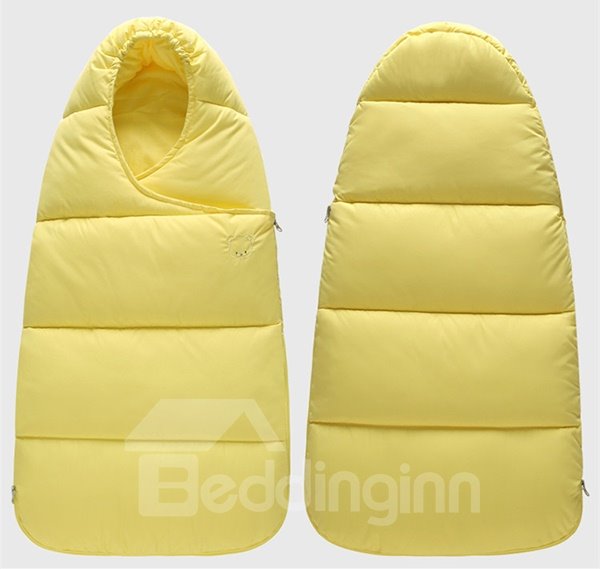 Saco de dormir para bebé con interior de algodón y superficie impermeable de color sólido 