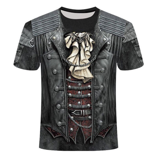 Short Sleeve T-Shirts Dark Gray 3D Novelty Print Cool Graphic Tees Outfit Unisex Round Neck Loose T-shirts XXS-6XL