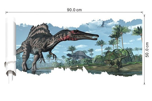 Erstaunlicher abnehmbarer 3D-Wandaufkleber mit prähistorischen Dinosauriern