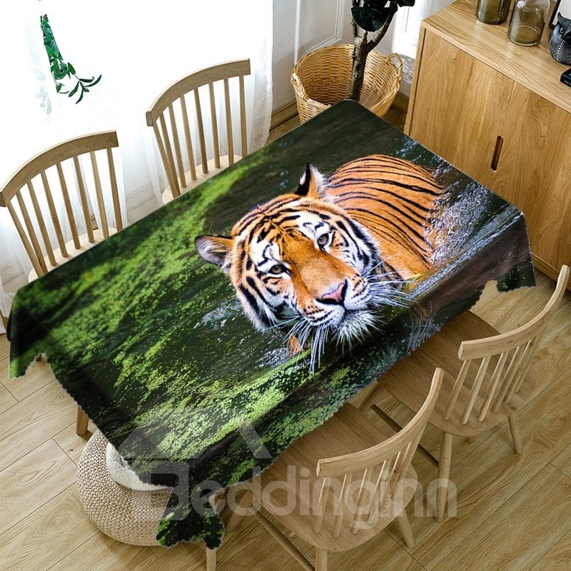 Home Use Waterproof Polyester European Style Oilproof 3D Tablecloth