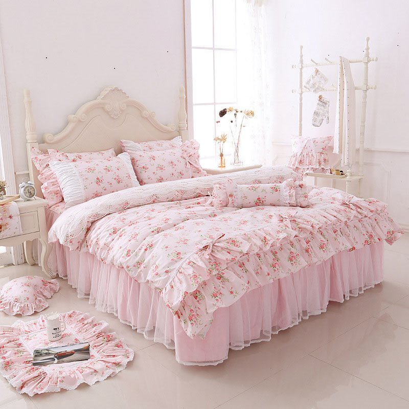 Princess Lace Pure Color Bettbezüge, 4-teilig, farbecht, verschleißfest, langlebig, hautfreundlich, ganzjährig, ultraweiche Mikrofaser, lichtecht 