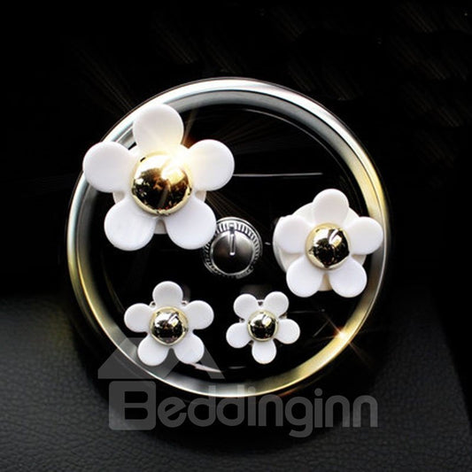 4-Piece Daisy Shape Car Air-Conditioner Outlet Decor Balsam