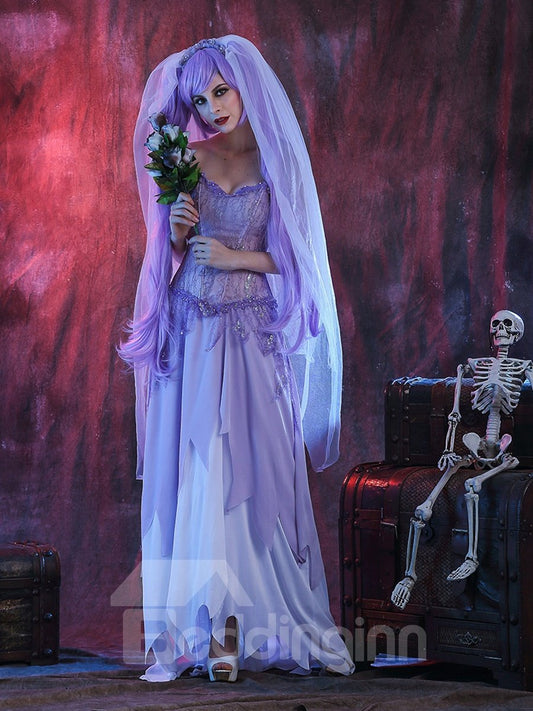 Halloween Cosplay Women Sexy Zombie Bride Party Costume