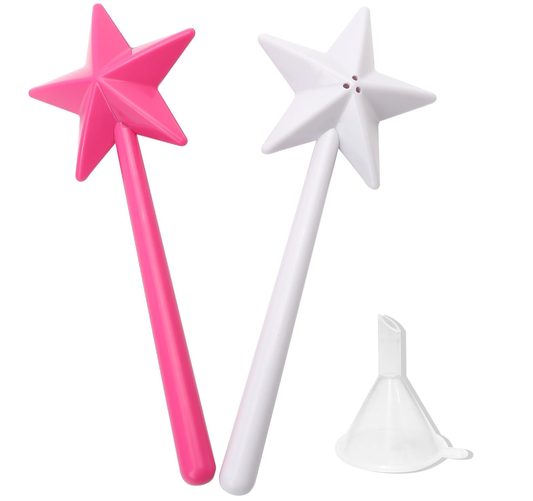 Marsrut 2PCS Salt & Pepper Wand Shakers, Durable & Easy to Use, Exquisite Multipurpose Design, for Kitchen Decor, Halloween, Christmas Party (Three Holes/Shaker), Normal, Pink, White