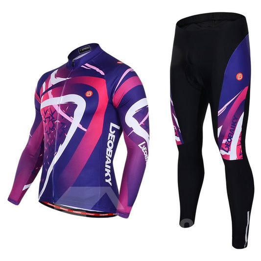 Conjunto de ropa de ciclismo para hombre, transpirable, de secado rápido, manga larga, color Jersey